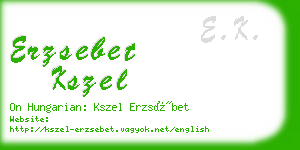 erzsebet kszel business card